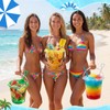 24 Pcs 86oz Colorful Drink Bucket, Colorful Plastic Summer Beverage