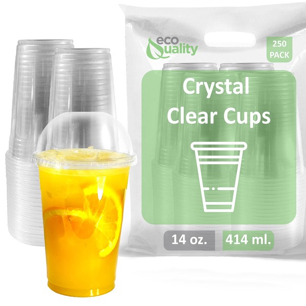 14 oz Cups, 250 Pack | Iced Coffee Go Cups