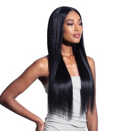 Shake N Go Virgin Remy Hair Lace Closure Glossy 2X6 Straight 12" (Color:NATURAL)