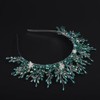BERYUAN Crystal Rhinestone Beads Headband Elegant Rhinestone Wedding Hair Crown
