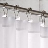 HUJI Heavy Duty Roller Shower Curtain Rings, Polished Chrome Set