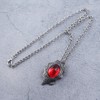 DUNHAO COS Anime Red Crystal Pendant Necklace Amulet Gift for