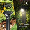 AURAXY LED Solar Powered Motion Sensor Pathway Lights, Battery Powered