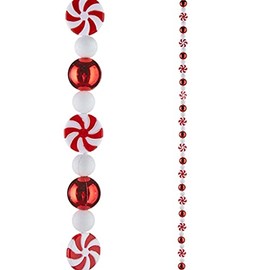 RAZ Imports 2022 Merrymint 6ft Peppermint Candy Garland