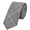 DonDon Herren Krawatte kariert 6 cm grau-schwarz