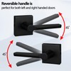 NEWBANG (5Pack) Hall/Closet Lever Handle Lock in Aged Matt Black-