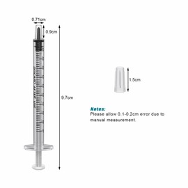 15 Pack 1ml Sringe,1cc Plastic Small Syringes for Scientific Labs, Individually Sealed Package for Scientific Labs,Feeding Small Animals,Watering,Dispensing,Applicator (1ml)