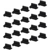Jiozermi 20 Pcs Black Silicone USB A Female Anti Dust
