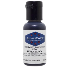 AmeriColor AmeriMist Super Black Airbrush Food Color, .65 Ounce