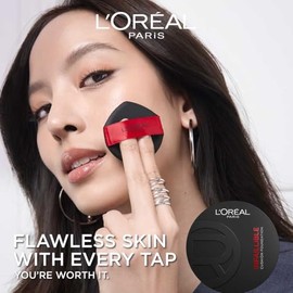 L'Oréal Paris Infallible 24H Fresh Wear Base de Maquillaje en Cushion, Alta Cobertura con Acabado Mate, 24H Larga Duración y Control de Brillo, Tono 1