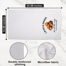 Funny Potato Lover Tea Coffee Towel I Am Just So Thankful For All The Ways To Eat Potatoes Kitchen Towel Thanksgiving Dinner Housewarming Gift (To Eat Potatoes)