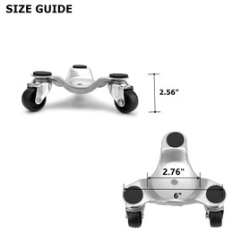 CEZOOWYEX Set of 4 Steel Tri Dolly Caster, 200 lbs Load Capacity 3 Wheel Dolly, Heavy Duty Furniture Mover’s Rollers Smoothly for Moving Cabinet, Table, Appliances, 6 Inch