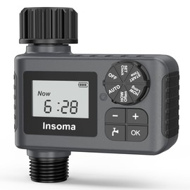 Water Timer, Digital Irrigation Controller System with Rain Delay/Manual Mode/Automatic, Programmable Hose Timers for Outdoor Garden Yard Lawn