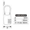 Master Lock 4688JADSLV Padlock, TSA Lock, Dial, Password Setting, Small,