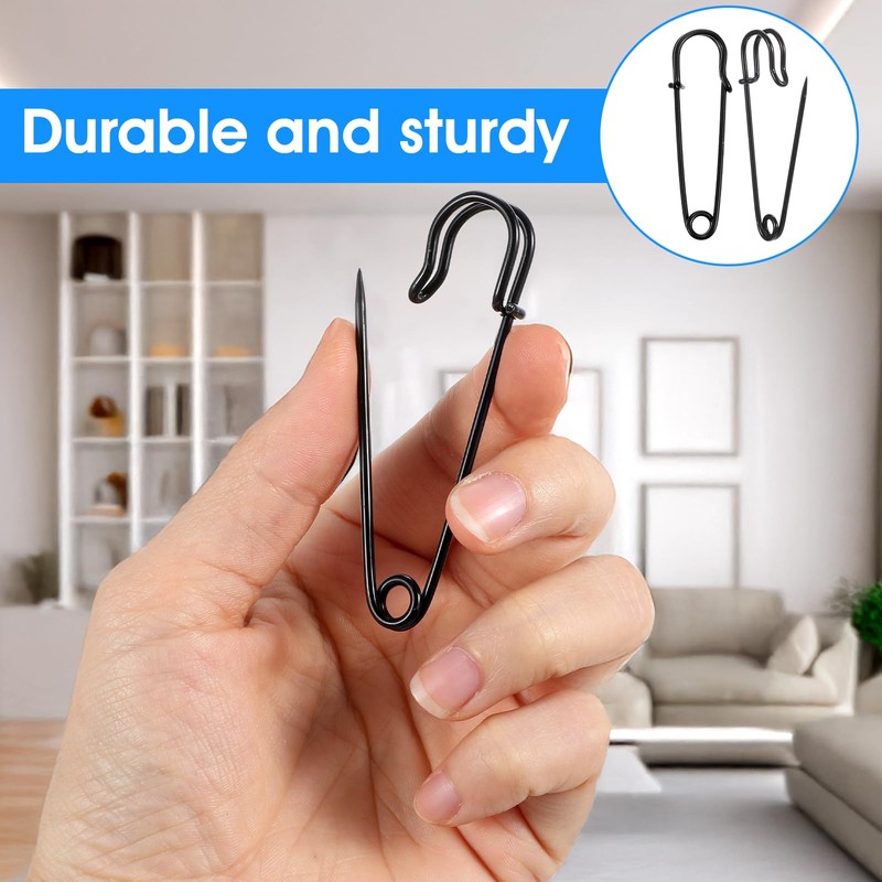 Yuomeaz 30 Stück Sicherheitsnadeln Groß 5/6/7 cm Safety Pins, Sicherheitsnadeln