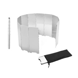 Abiyou 16 pieces foldable aluminium wind protection, wind protection for gas stoves, telescopic blow pipe, windscreens for camping, kitchen, gas stove, shield, outdoor wind protection