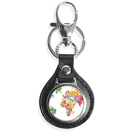 Mutlicolour - Llavero de metal con diseño de mapa del mundo, Multicolor, M