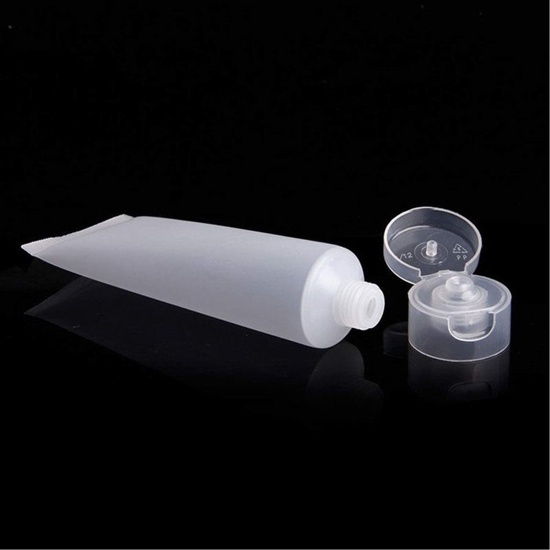 Alledomain 6Pcs 30g/30ml Empty Squeezable Soft Plastic Tubes Refillable Cosmetic