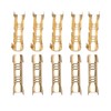 Pack of 100 U-shaped copper ring terminals, crimping wire, non-insulated