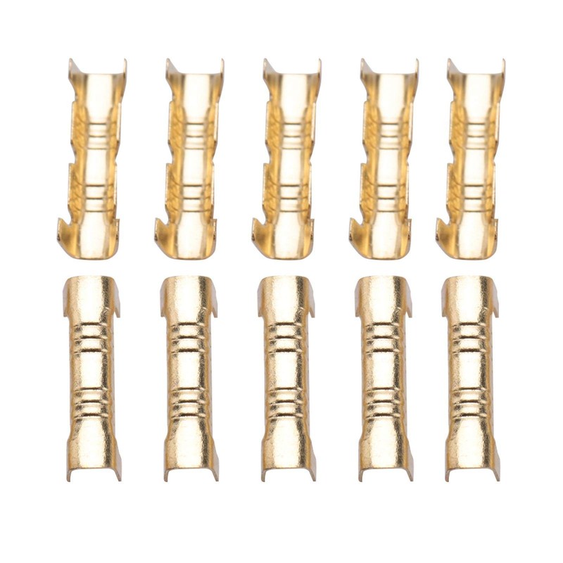 Pack of 100 U-shaped copper ring terminals, crimping wire, non-insulated