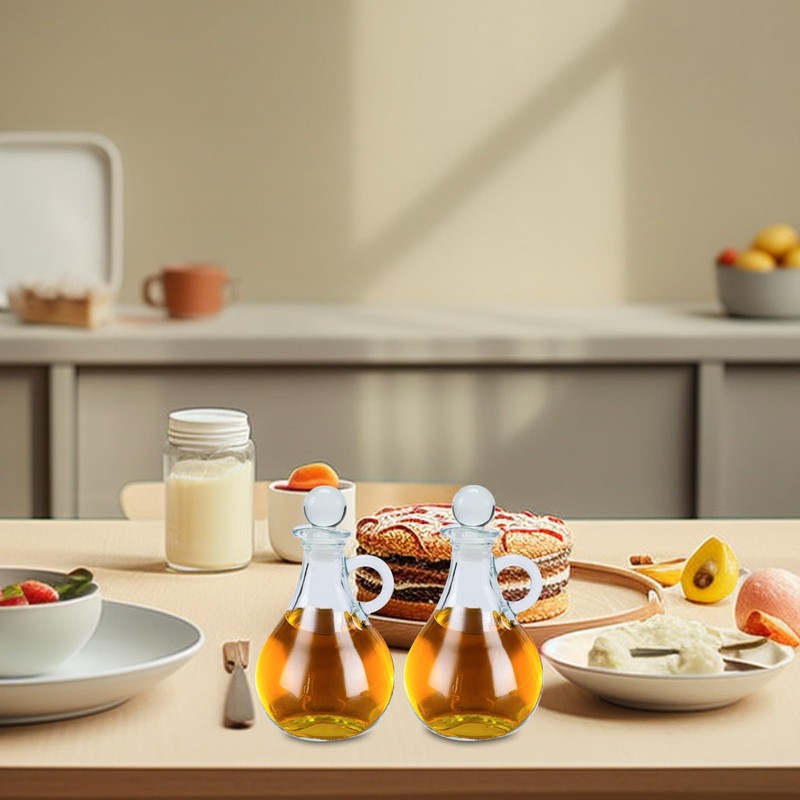 Yomjar 2 Pack 12oz Glass Honey Dispenser Jars, Maple Syrup