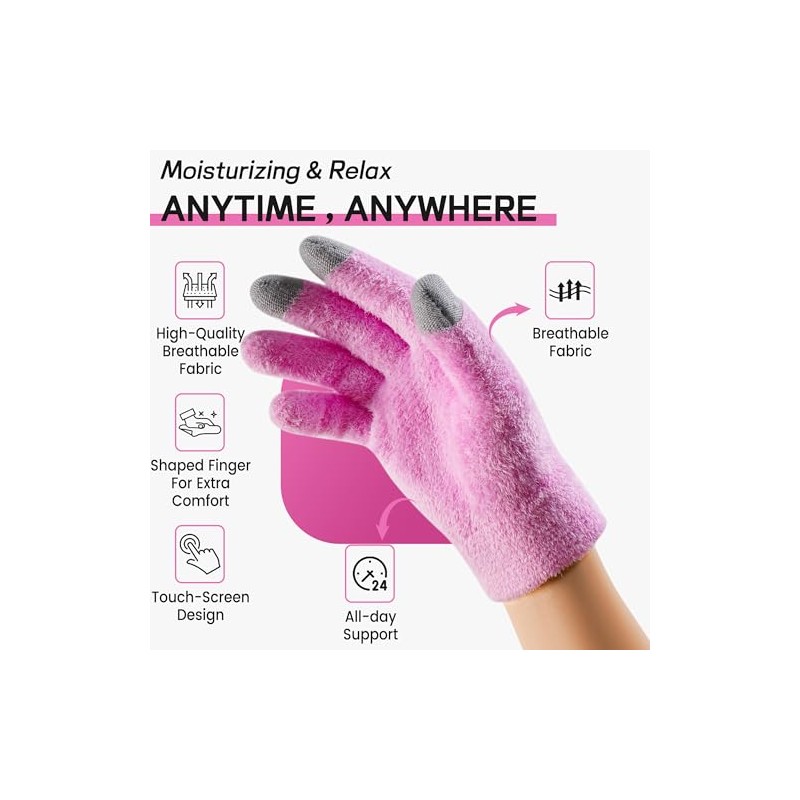 Guantes de gel humectantes, guantes humectantes de silicona para pantalla