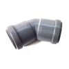 FLOPLAST 32mm Grey Pushfit 135 Degree Waste Pipe Bend