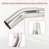 FGJQEFG 5 Inch Stainless Steel Polished Diesel Exhaust Elbow Tip,5''
