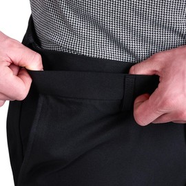 Haggar Men's Cool 18 Pro Straight Fit Flat Front 4-Way Stretch Expandable Waist Short, Black, 34