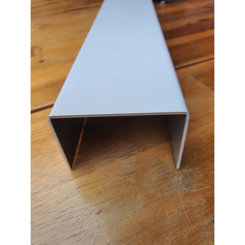 Aluminium U-Profile White Cover Profile 1.5 mm Aluminium Traffic White