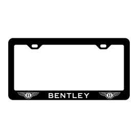 BLVD BENTLEY Black License Plate Frame, Custom Made of Powder Coated Metal