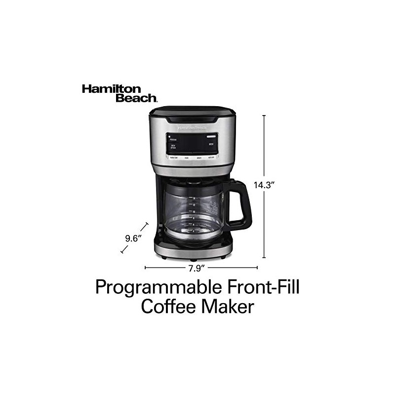 Hamilton Beach Programmable FrontFill Coffee Maker, Extra-Large 14 Cup Capacity,