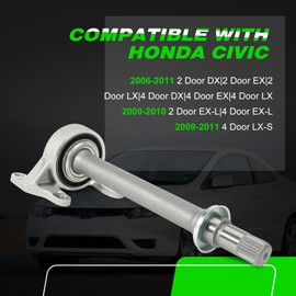 LEAPTREND 44500-SNA-A00 CV Intermediate Shaft (Manual Transmission) Compatible with 2006-2011 Honda Civic FA1/C14 DX|EX-L|EX|LX-S|LX, Replace 44500SNAA00 Axle Half Shaft Assembly