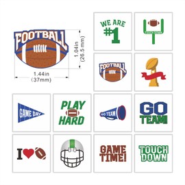 Womaha 36 Pcs Temporary Individual Football Tattoos for Kids Tiny Tattoo Face Stickers No Need to Cut or Tear