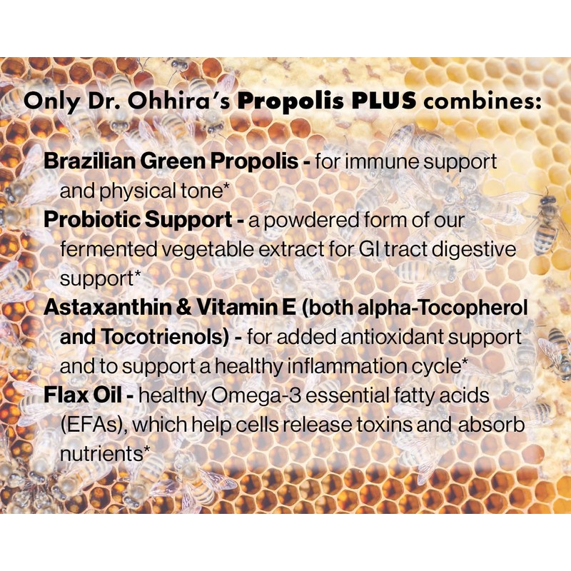 Dr. Ohhira's Propolis Plus with Brazilian Green Propolis, 120 Capsules