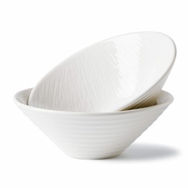 BICETTO Premium Porcelain Ramen Bowl Set 45oz, 8inch - Durable & Stylish - Perfect for Ramen, Pho, Soup, Salad, and Noodles - Microwave & Dishwasher Safe - Elegant, Lightweight (Ivory Purity, 8 inch)