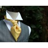 HISDERN Men's Check Polka Dot Floral Jacquard Woven Ascot Set,