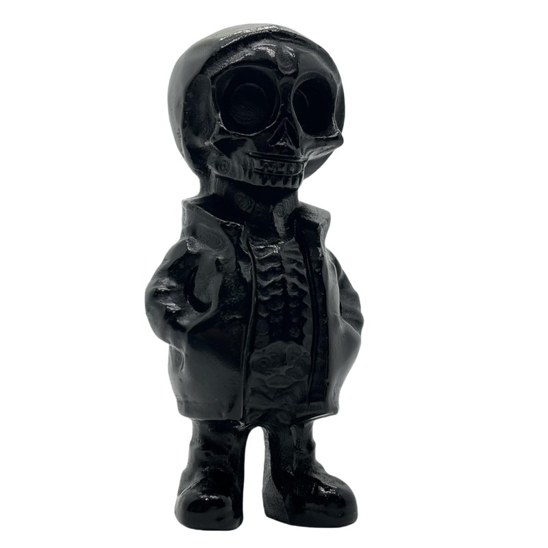 JRVIPSJ Black Skeleton Decoration Ghost Figurine Crystal Ghost Carving Human