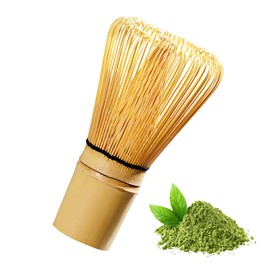 Matcha Whisk for Japanese Matcha Ceremony, Bamboo Whisk for Matcha Tea, Japanese Bamboo Broom Matcha Whisk Bamboo, Matcha Broom Making Tools - 100 Prongs
