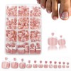 240Pcs White French Tip Press on Toenails Short Toenail Press
