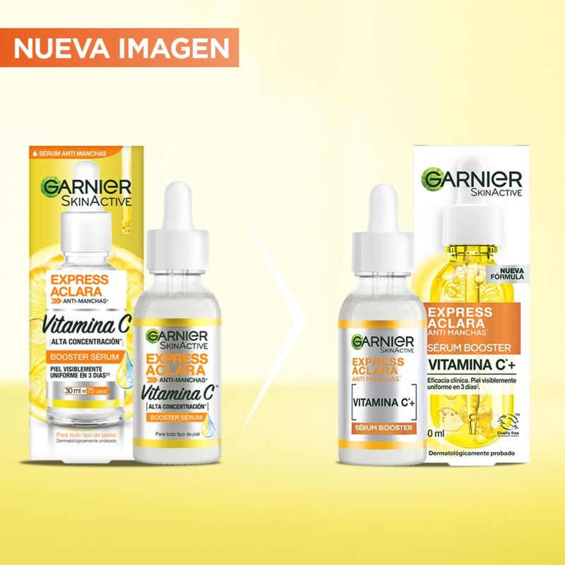 Garnier Express Aclara Sérum Anti-Manchas Concentrado con Vitamina C, 30