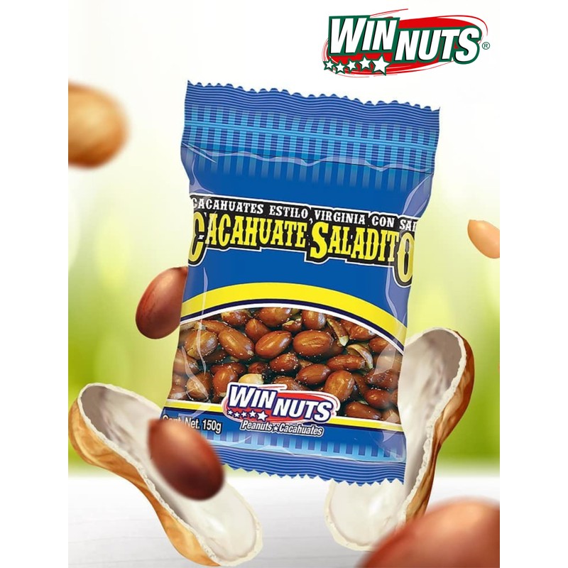 WINNUTS Salted Virginia Peanuts (5 Pack, 5.25 oz Each) |
