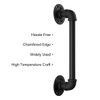 SMARTSTANDARD 11” Pipe Barn Door Handle, Black Rustic Industrial Grab