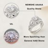 Newshe Engagement Wedding Ring Set For Women 925 Sterling Silver