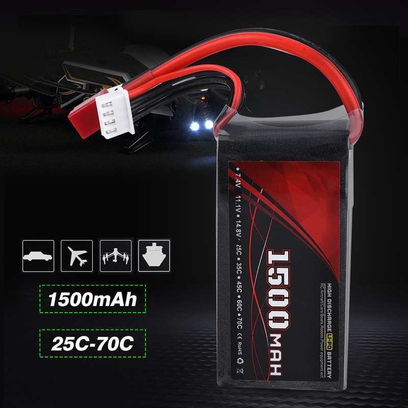 ENGPOW 11.1V 1500mAh 25C Rechargeable Lithium LiPo Battery for RC