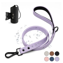 Mojo Pet Supply Hydro Waterproof Dog Leash 2.0 with Padded Comfort Handle and Poop Bag Dispenser | Waterproof and Odor Free | Heavy Duty Dog Leash | 4 Feet | Easy to Clean