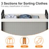 WOWLIVE Laundry Hamper 3 Section, 120L Rolling Laundry Basket with