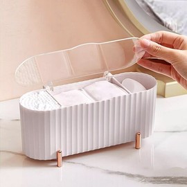 Monaco Olive Rapa Style Cotton Pad and Q-Tip Storage Container