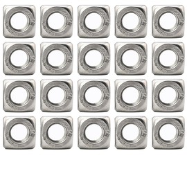 20Pcs Stainless Steel Square Nuts, M4x7mmx3mm Square Thread Insert Nuts for Furniture