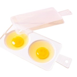 Microwave Egg Cooker, Microwave Egg Boiler Egg Poacher, Egg Cooker for microwave, Plastic Microwave Double Egg Poacher, Microwave Oven Egg Steamer Kitchen Cooking Gadgets
